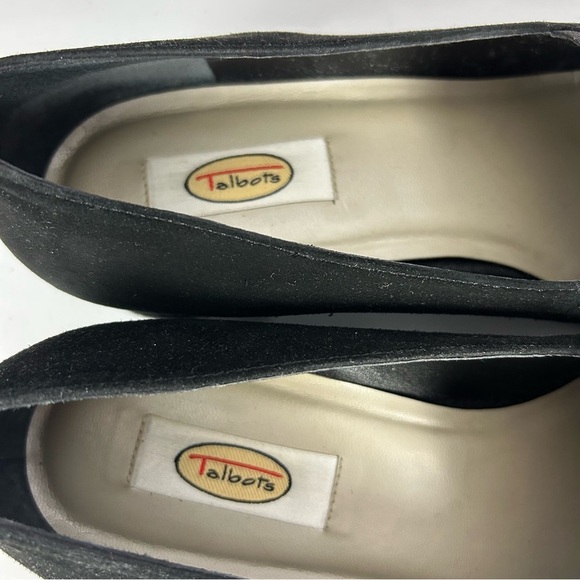Talbots Black Suede Heel Shoes with Tassels Size 8 - Picture 4 of 7